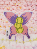 3-inch vinyl butterfly cactus sticker, with pink and purple wings.